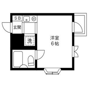 1R 間取り図