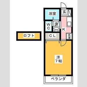1K 間取り図
