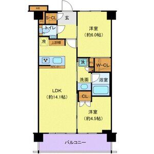 2LDK 間取り図