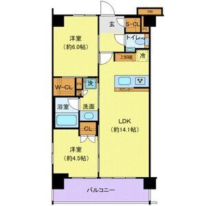 2LDK 間取り図
