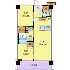 2LDK 間取り図