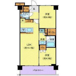 2LDK 間取り図