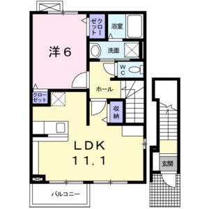 1LDK 間取り図