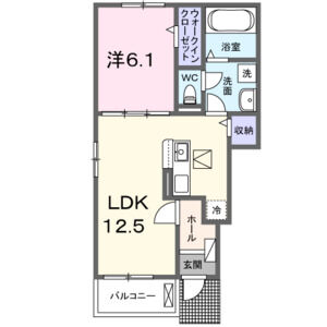 1LDK 間取り図
