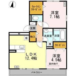 2LDK 間取り図