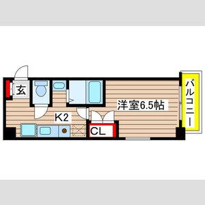 1K 間取り図
