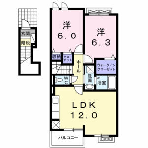 2LDK 間取り図