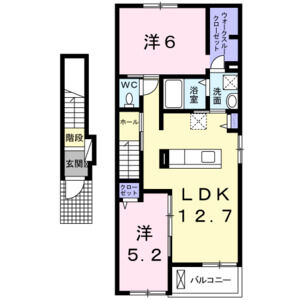 2LDK 間取り図