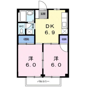 2DK 間取り図