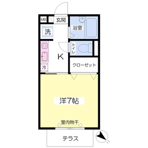 1K 間取り図