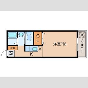 1K 間取り図