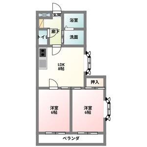 3DK 間取り図
