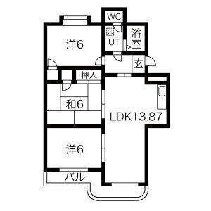 3LDK 間取り図