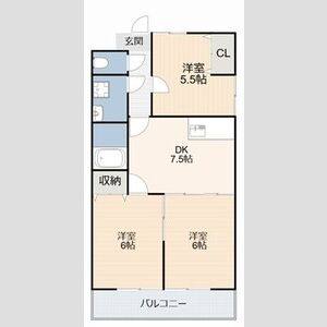 3DK 間取り図