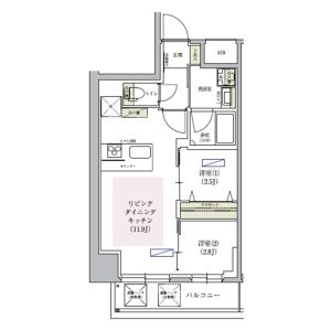 2LDK 間取り図