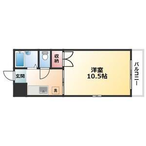 1K 間取り図