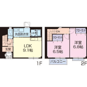 2LDK 間取り図