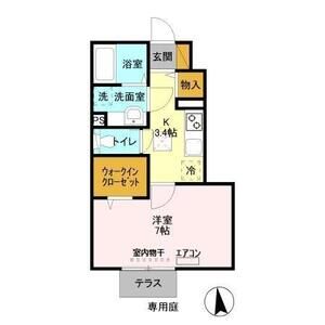 1K 間取り図