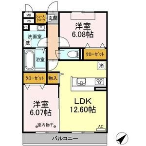 2LDK 間取り図