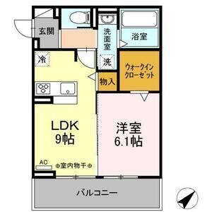 1LDK 間取り図
