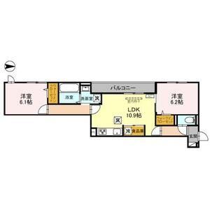 2LDK 間取り図