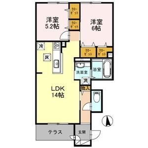 2LDK 間取り図