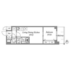 1LDK 間取り図