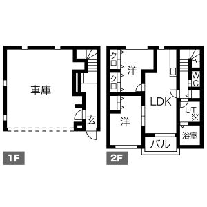 2LDK 間取り図
