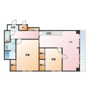 2LDK 間取り図