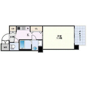 1K 間取り図