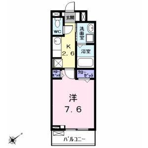 1K 間取り図