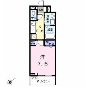 1K 間取り図