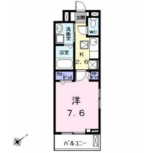 1K 間取り図
