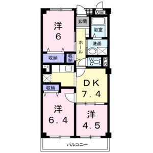 3DK 間取り図