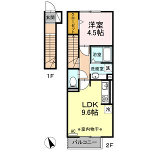 1LDK 間取り図