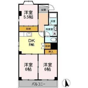 3DK 間取り図
