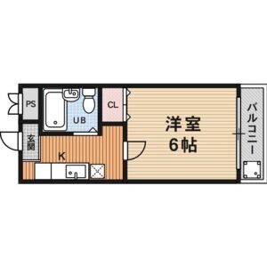 1K 間取り図