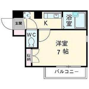 1K 間取り図