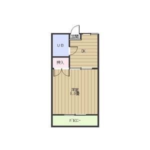 1DK 間取り図