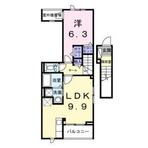 1LDK 間取り図