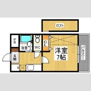 1K 間取り図