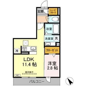 1LDK 間取り図