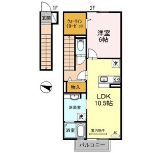 1LDK 間取り図