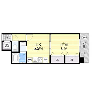 1DK 間取り図
