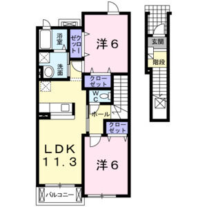 2LDK 間取り図