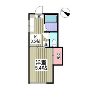 1K 間取り図
