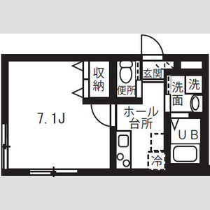 1K 間取り図