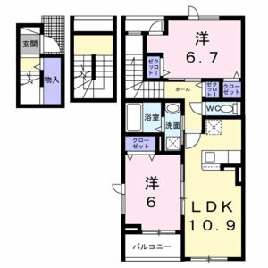 2LDK 間取り図