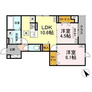 2LDK 間取り図