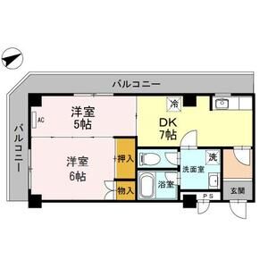 2DK 間取り図